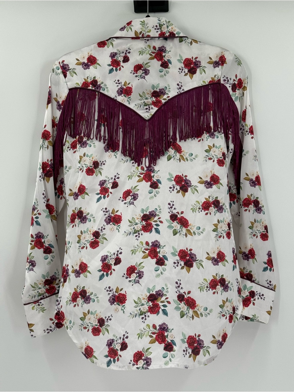 Scully Western Fringe Long Sleeve Snap Button Shirt S